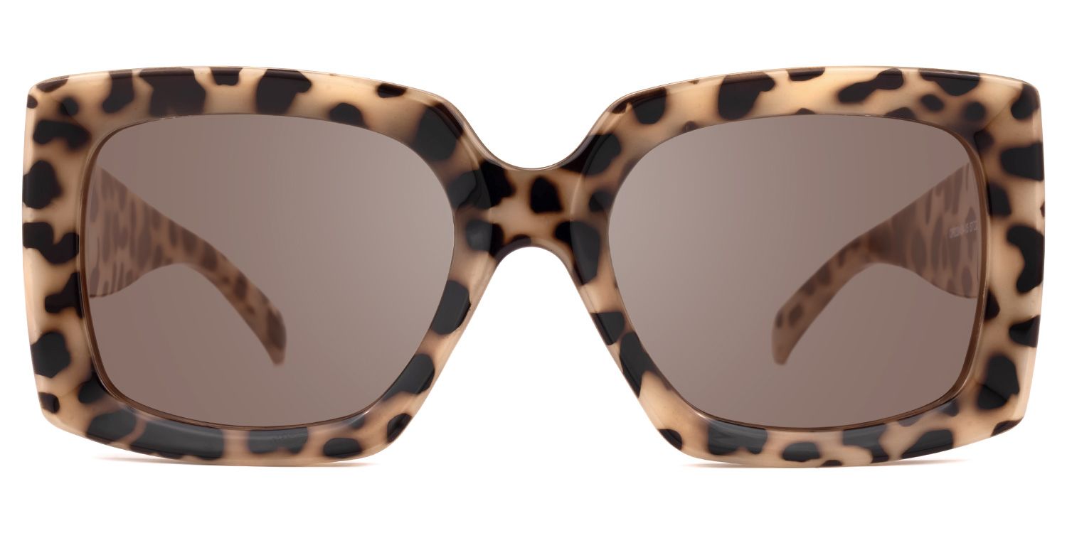 Borislav - Rectangle Animal Sunglasses by Vooglam - Angle View