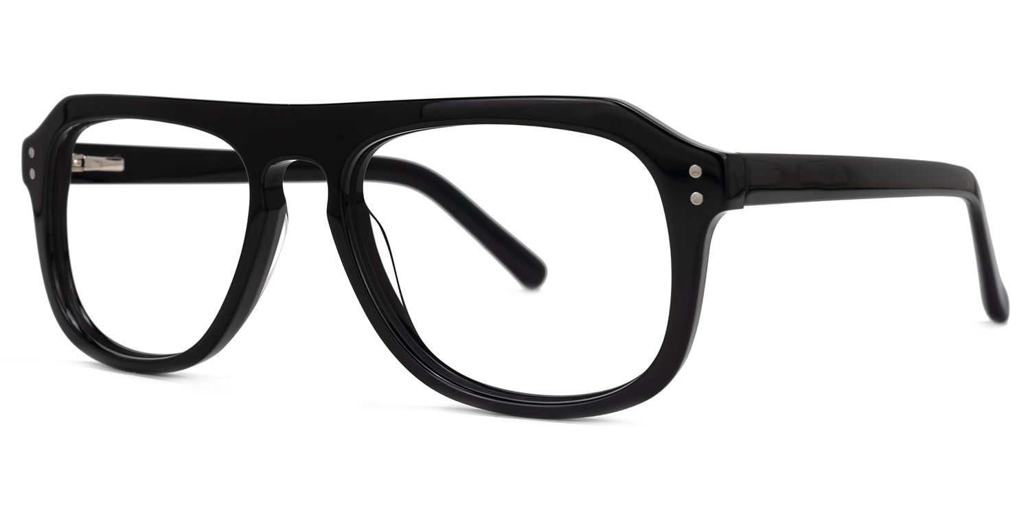 Efim - Aviator Black Eyeglasses | Vooglam Front View