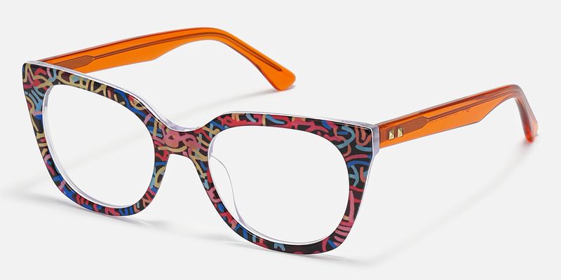 Stephanie - Cat Eye Pattern Eyeglasses
