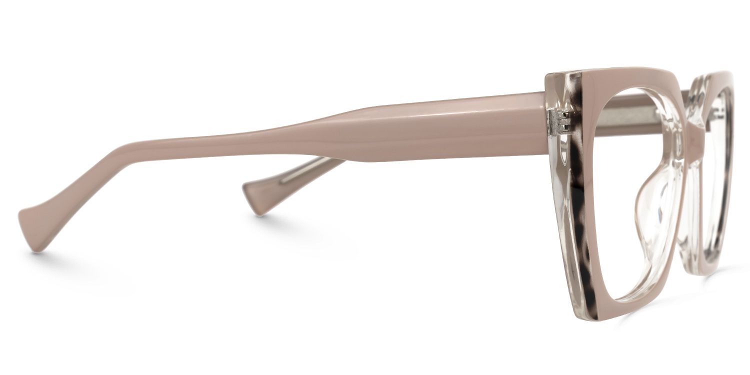 Edge - Geometric Brown Eyeglasses | Vooglam 4