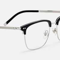 Chord - Rectangle Black Eyeglasses | Vooglam Design Details