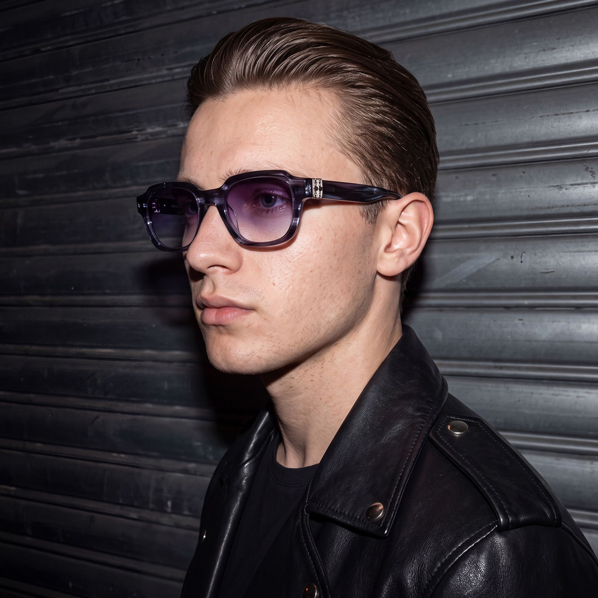 Vooglam Street Style in Real Life: Vernon - Olive Green Striped Gradient Sunglasses by Vooglam