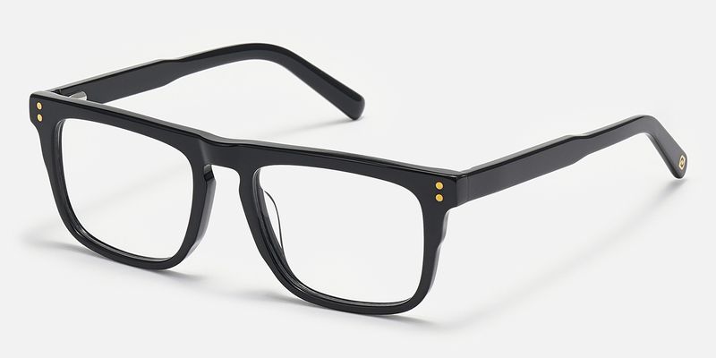 Charlotte - Rectangle Black Eyeglasses