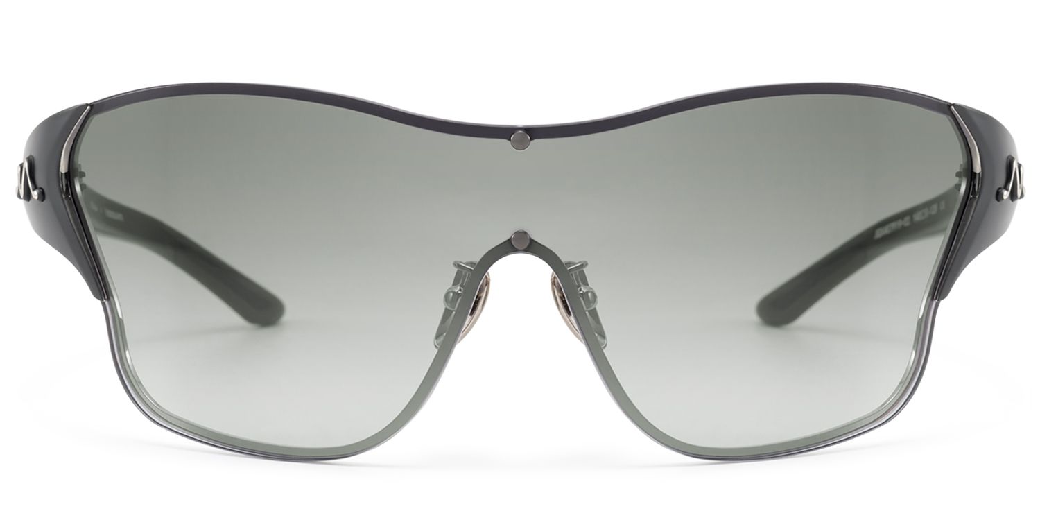 Frame Size of Suzuka - Black Shield Shades with Graident Tint | Vooglam
