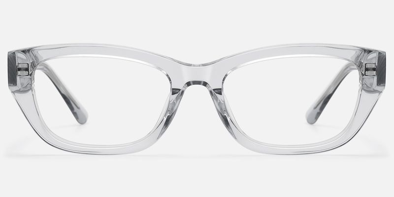 Riven - Crystal Grey Thick Cat Eye Frames | Vooglam