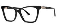 Fidelia - Butterfly Black Eyeglasses | Vooglam Front View