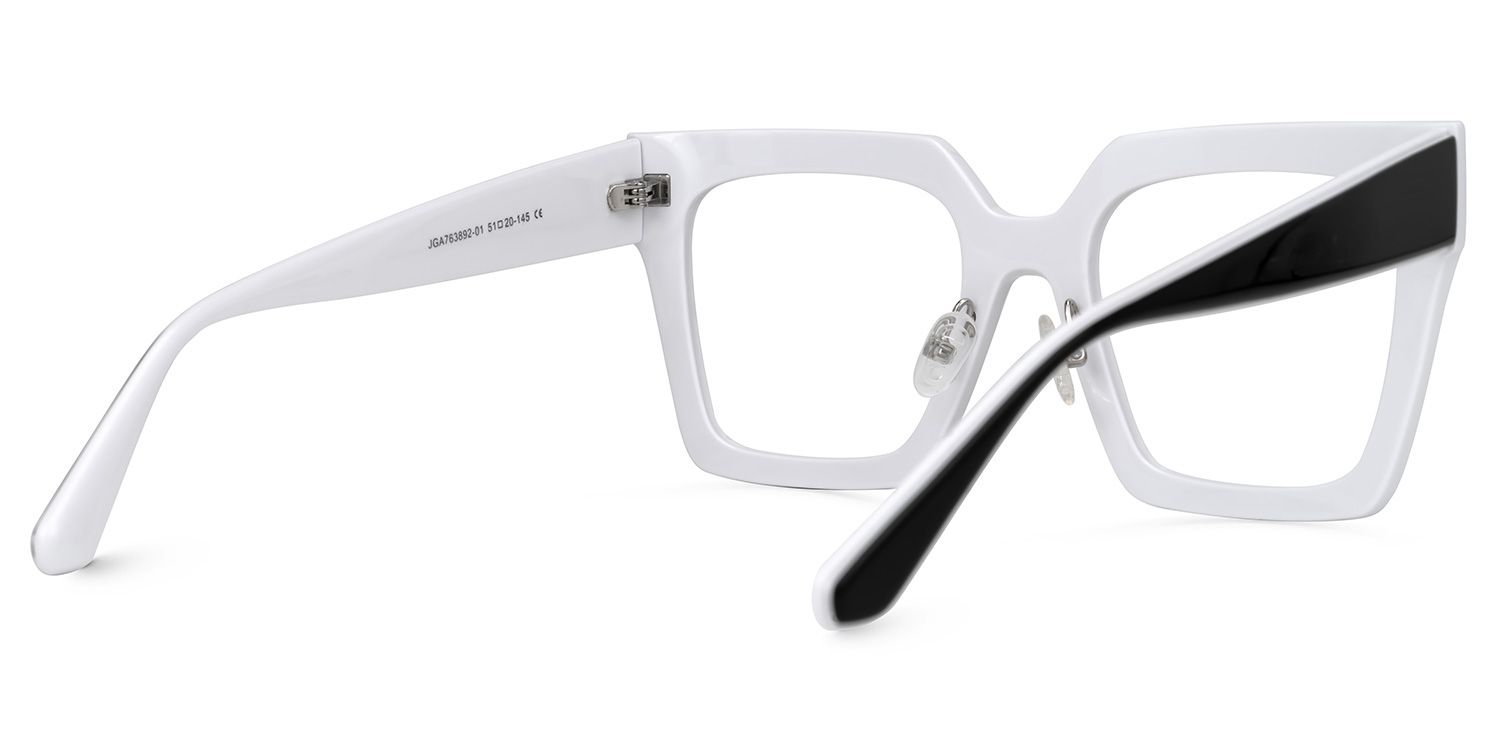 Desmond - Square Black Eyeglasses | Vooglam Side View