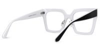 Desmond - Square Black Eyeglasses | Vooglam Side View