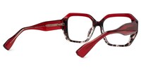 Edric - Geometric Red/Tortoise Eyeglasses - 3