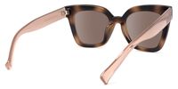 Naila - Square Tortoise Sunglasses│Vooglam Side View