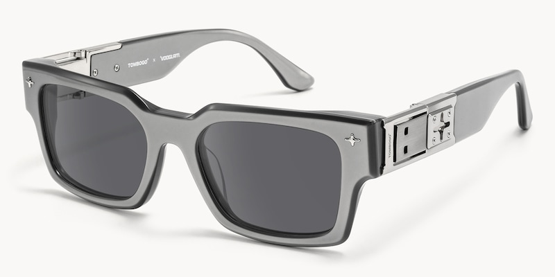 The Programmer - Rectangle Silver Sunglasses
