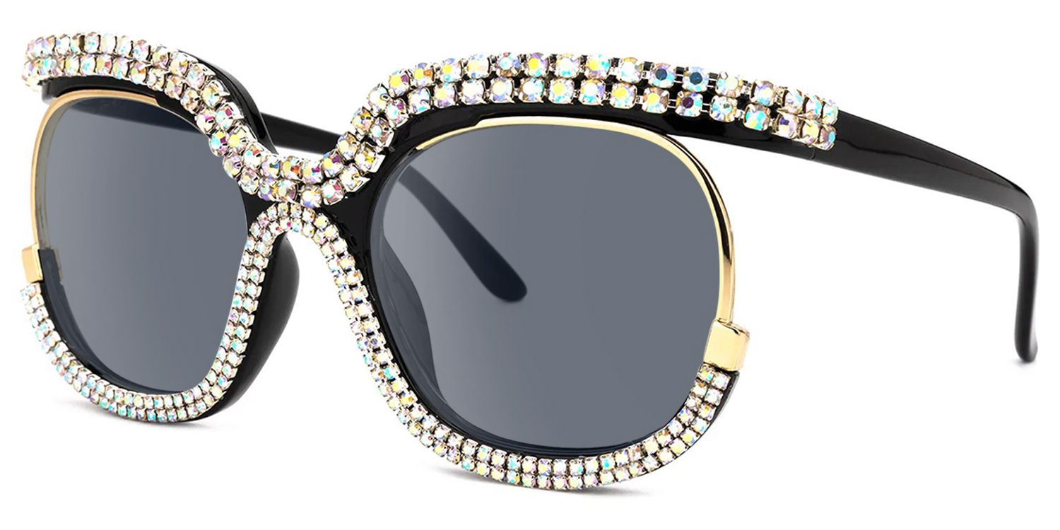 Mancha - Square Multicolor Sunglasses | Vooglam Front View
