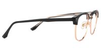 Farica - Browline Black/Gold Eyeglasses | Vooglam 