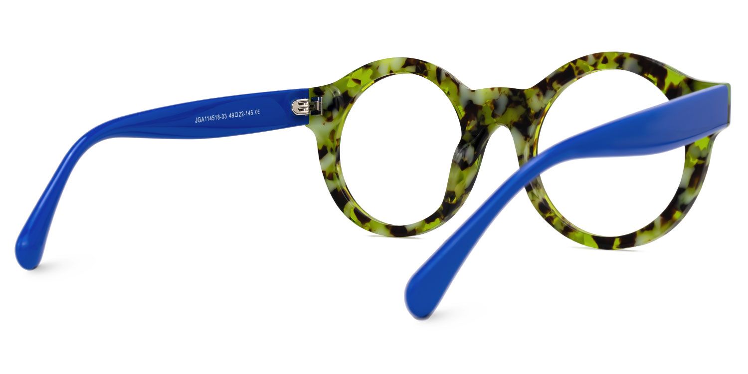 Elefteria - Round Tortoise Eyeglasses | Vooglam Side View