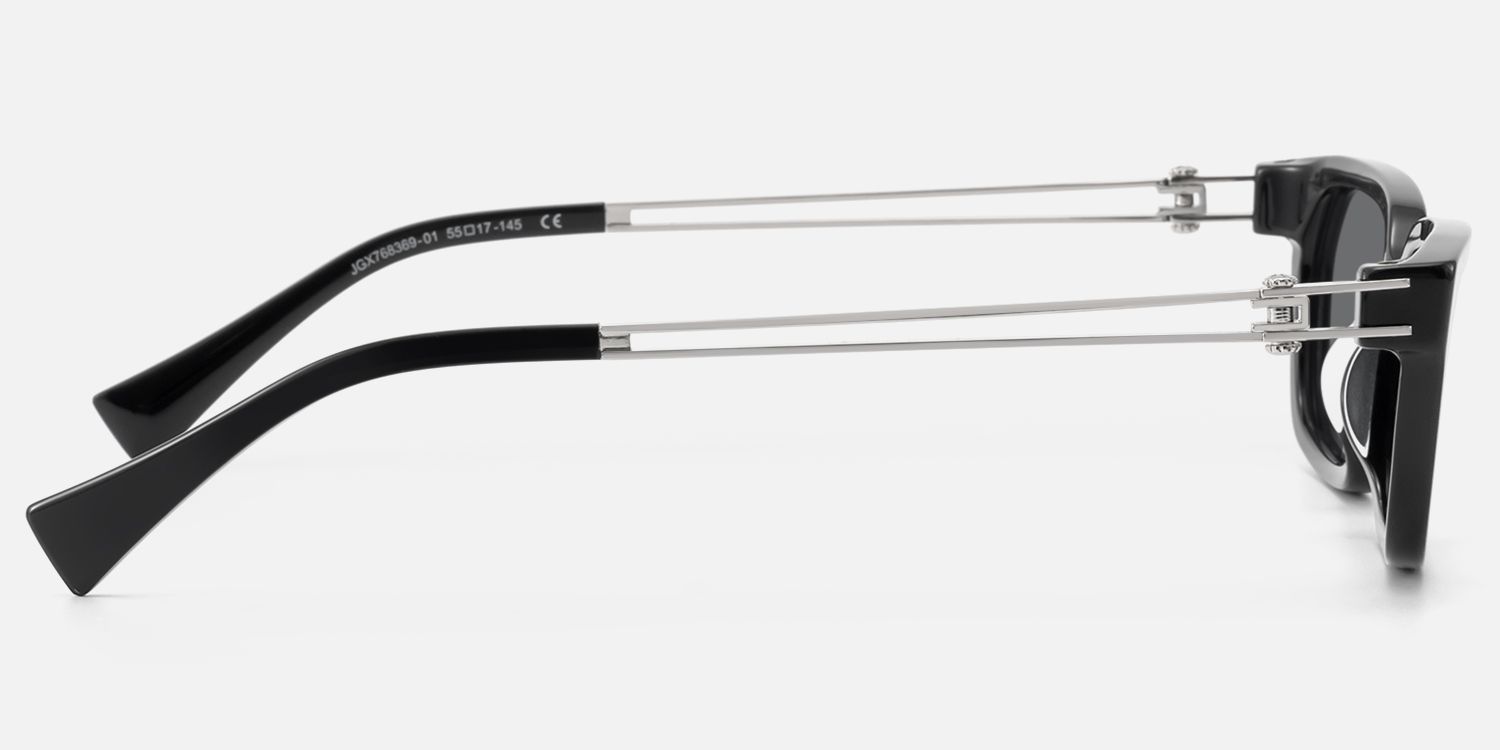 Scarpa - Black Double Wire Gray Tint Sunglasses | Vooglam Side View