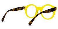 Elefteria - Round Yellow Eyeglasses | Vooglam Side View