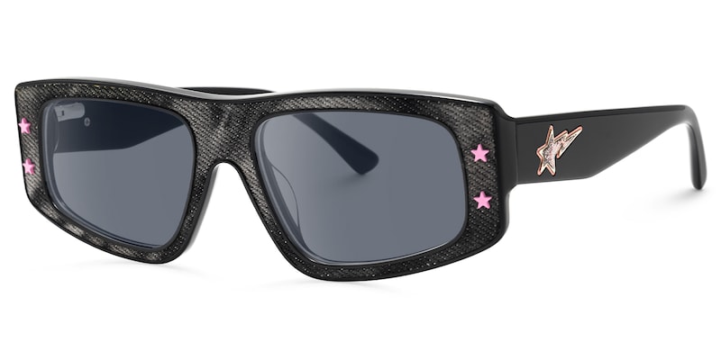 Maeva - Rectangle Black Sunglasses