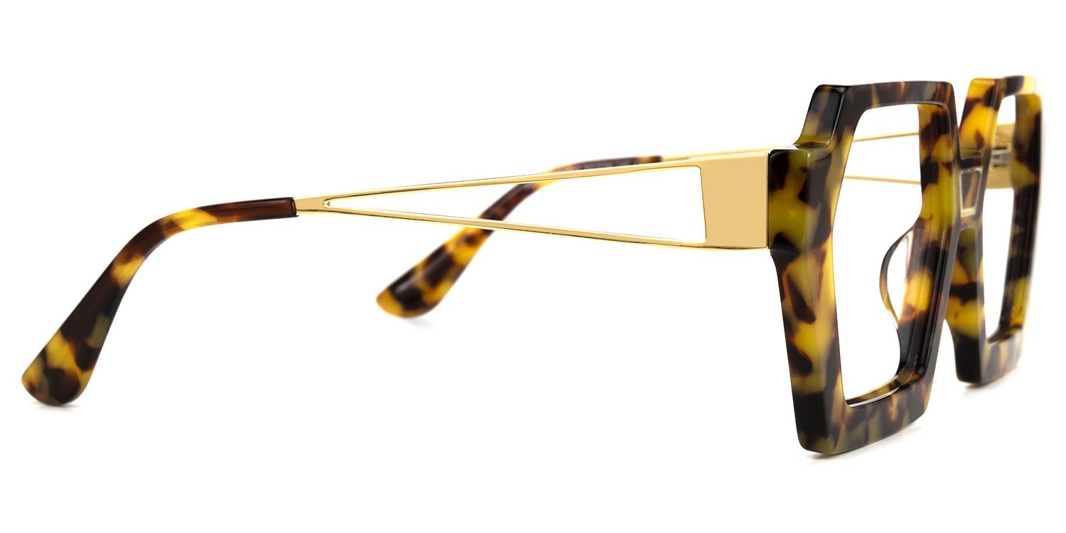 Eachna - Geometric Tortoise Eyeglasses | Vooglam 4