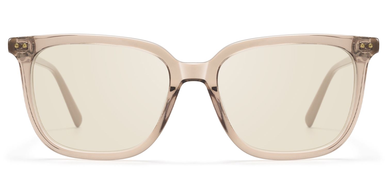Terra - Champagne Square Acetate Sunglasses | Vooglam Product Details 1