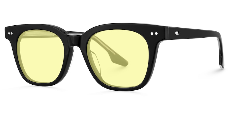 Aubrey - Square Black Sunglasses