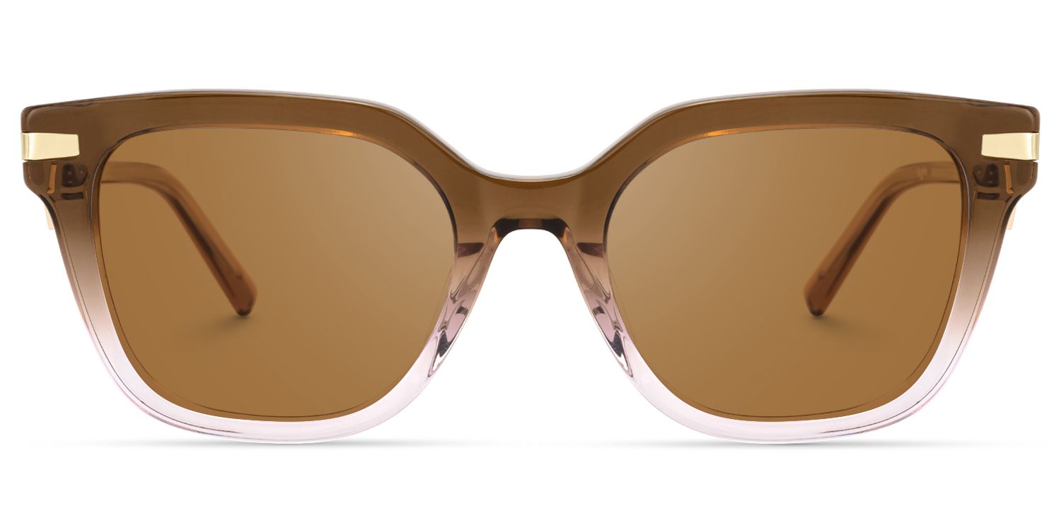 Natala - Rectangle Brown Sunglasses product detail 2