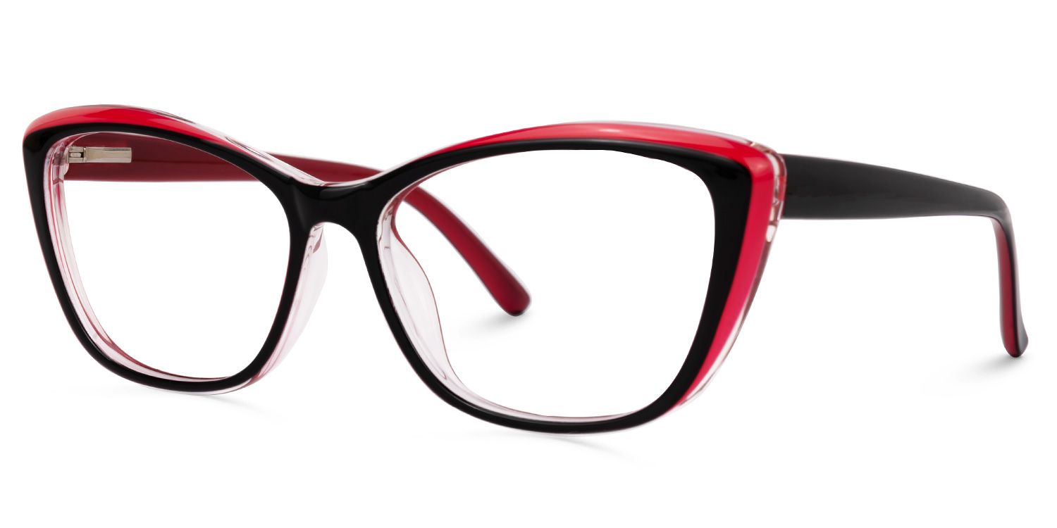 Gertie - Rectangle Black Eyeglasses - Front View