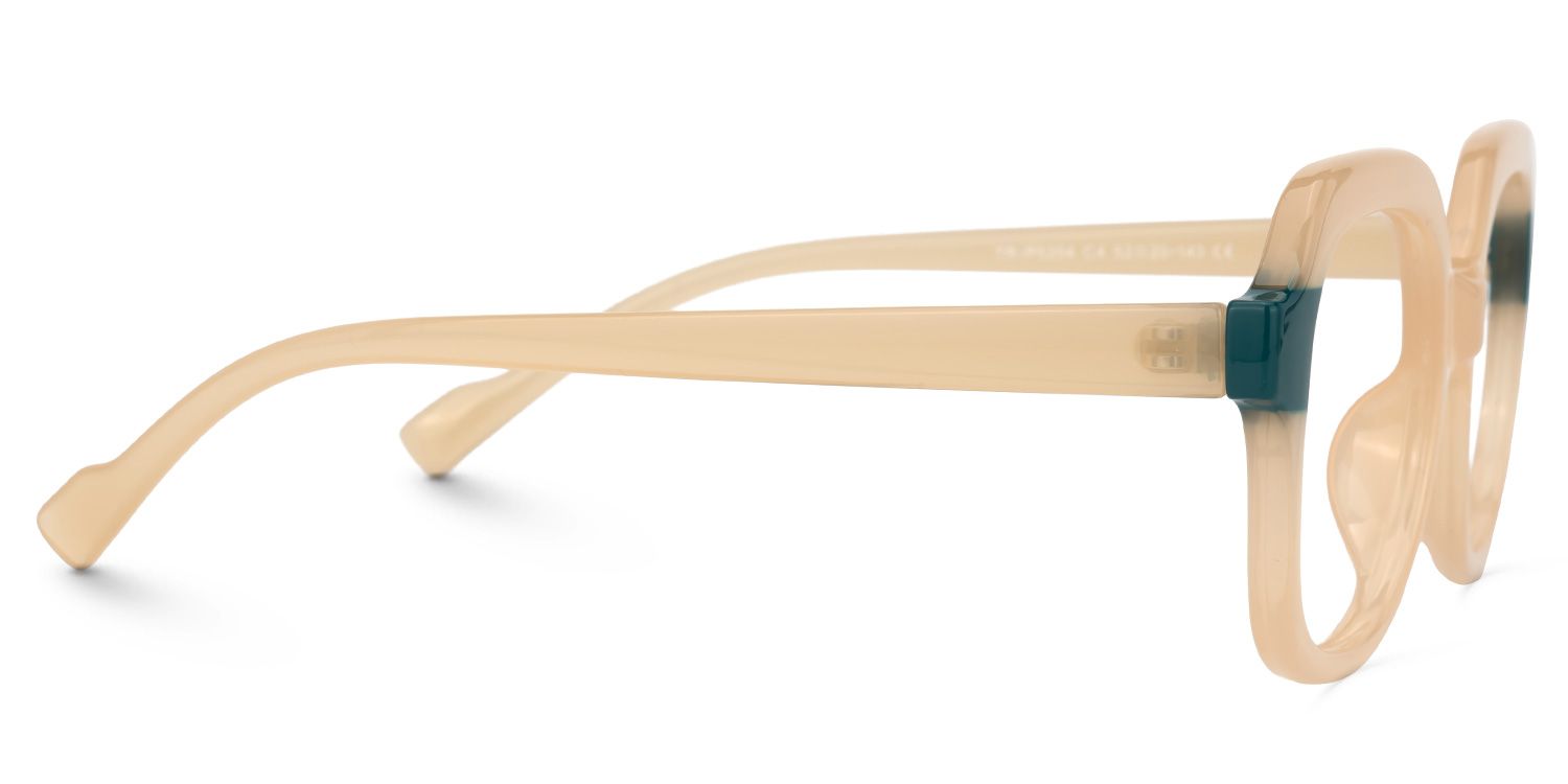 Fadil - Square Champagne Eyeglasses | Vooglam 4