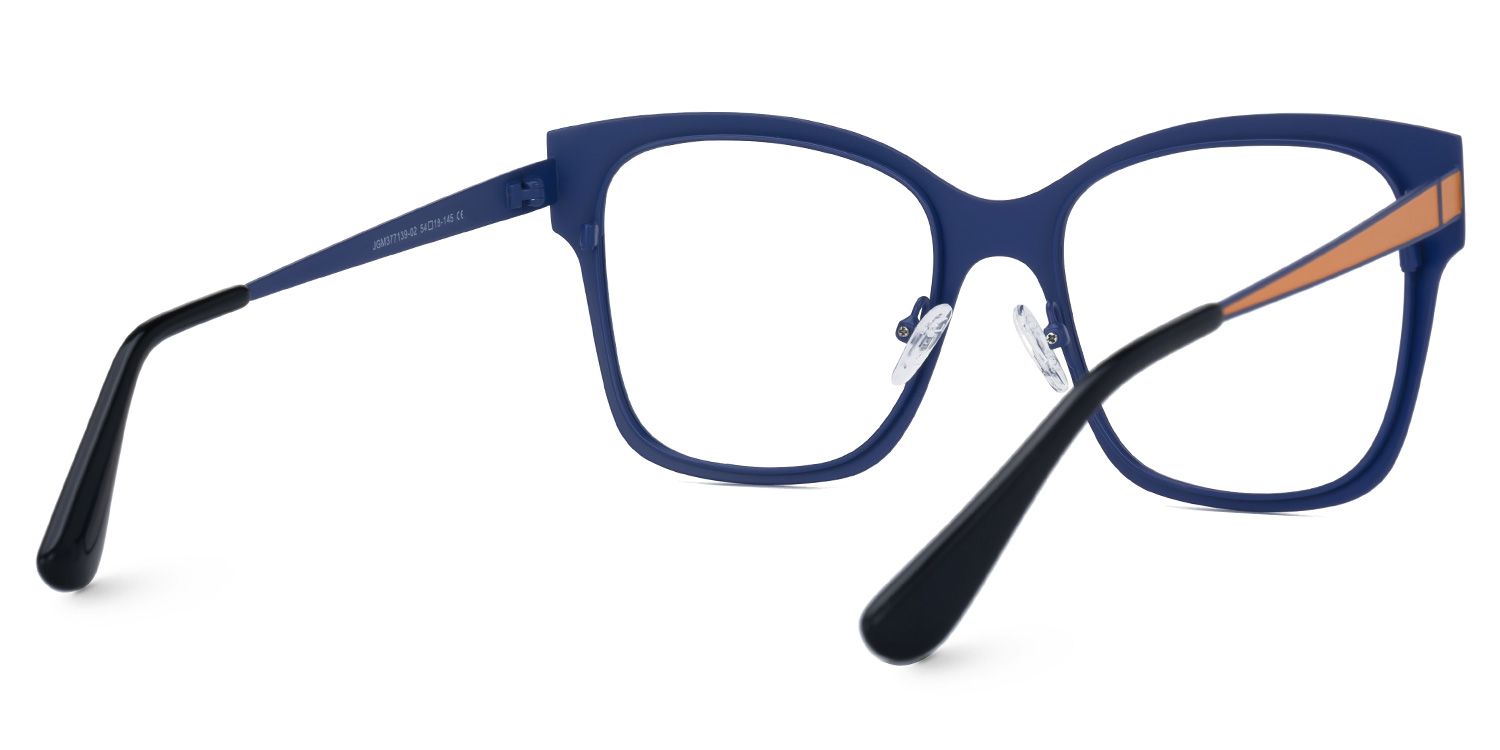 Emerson - Square Orange Eyeglasses | Vooglam Side View