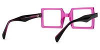 Fawzia - Rectangle Pink Eyeglasses | Vooglam Side View