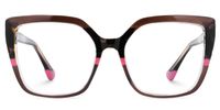 Faizan - Square Brown Eyeglasses | Vooglam Angle View