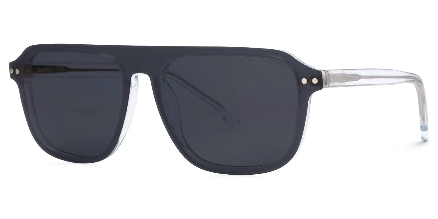 Naiser - Aviator Crystal Sunglasses by Vooglam - Side View