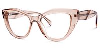 Fantine - Cat Eye Champagne Eyeglasses | Vooglam Front View