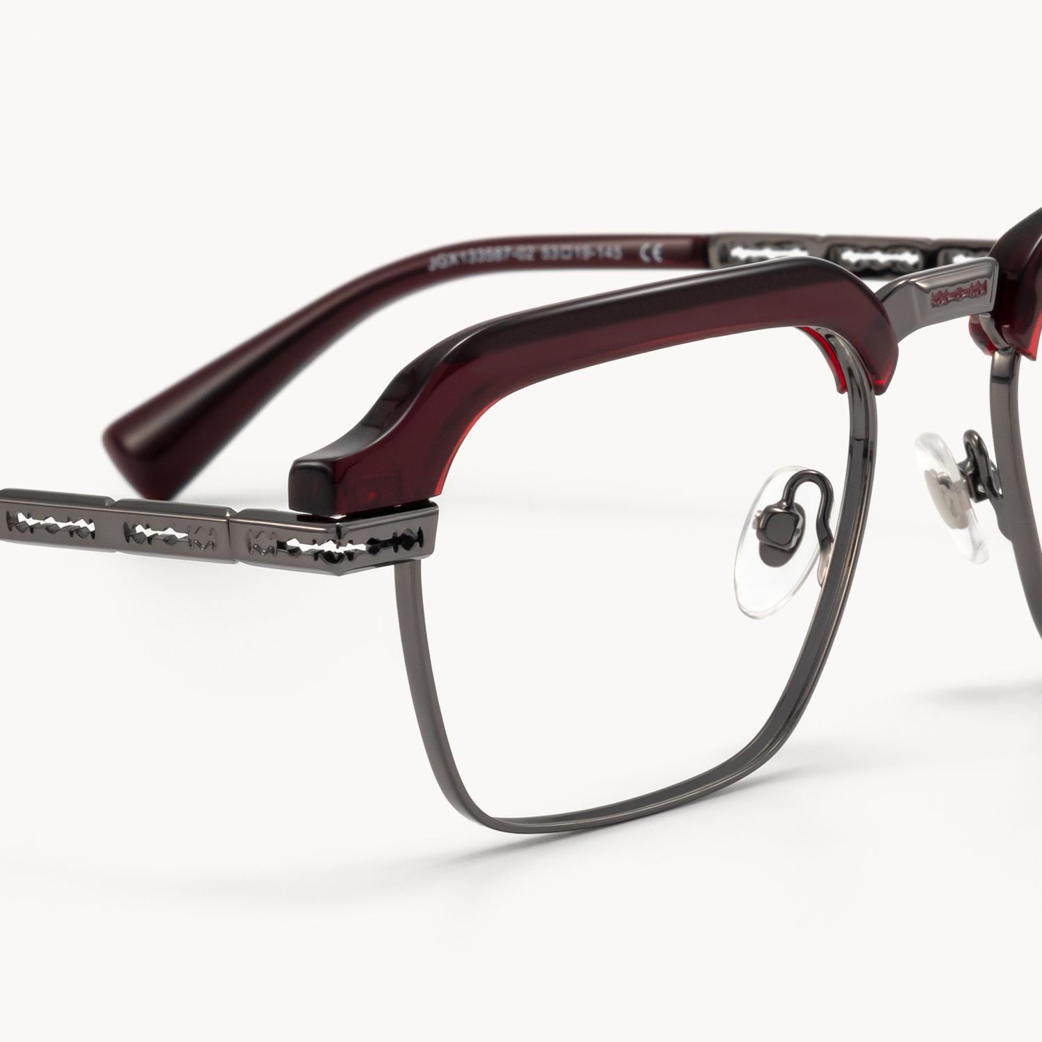 Archive - Rectangle Red Eyeglasses | Vooglam