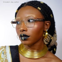 Ubuntu - Rectangle Gold Eyeglasses - 6