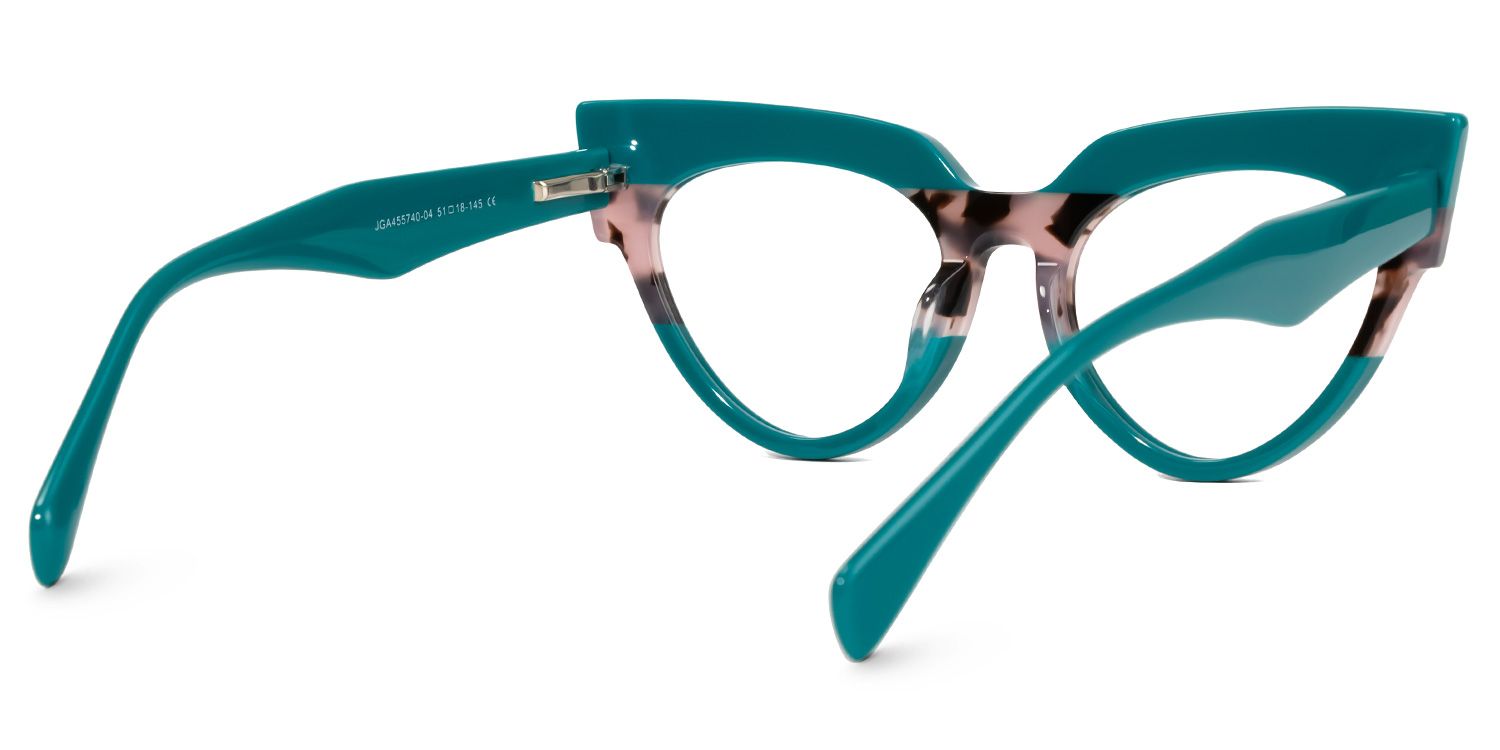 Bandit - Cat Eye Green Eyeglasses | Vooglam Side View