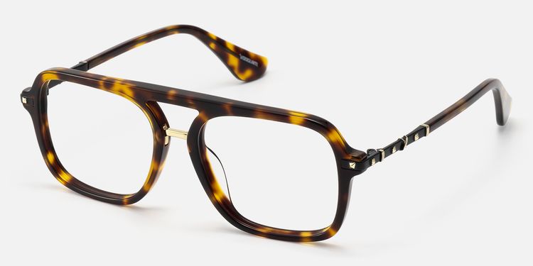 Marfa - Premium Tortoise Square Aviator Glasses | Vooglam