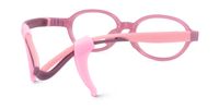 Skylar - Oval Pink Kids Eyeglasses | Vooglam Side View