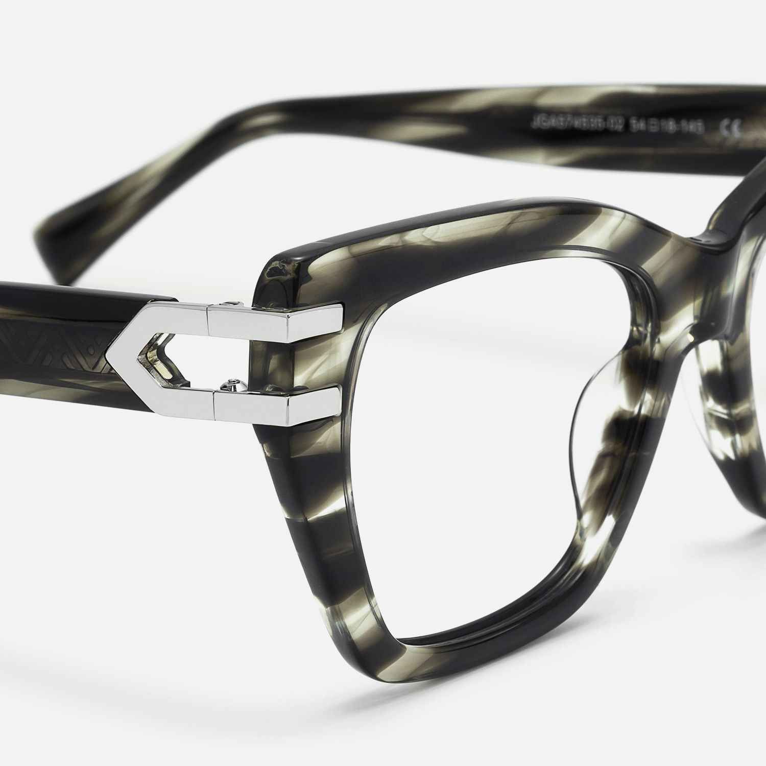 Warrior - Butterfly Gray Eyeglasses | Vooglam Design Details