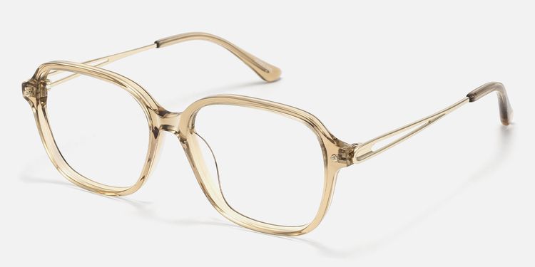 Odyssey - Square Brown Eyeglasses by Vooglam