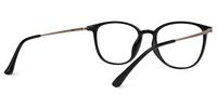 Ebony - Round Black Eyeglasses | Vooglam Side View