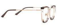 Ichigo - Rectangle Brown Eyeglasses | Vooglam