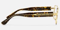 Ubuntu - Rectangle Gold Eyeglasses | Vooglam Side View