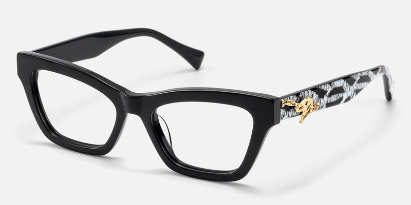 Wild Beat - Square Black Eyeglasses