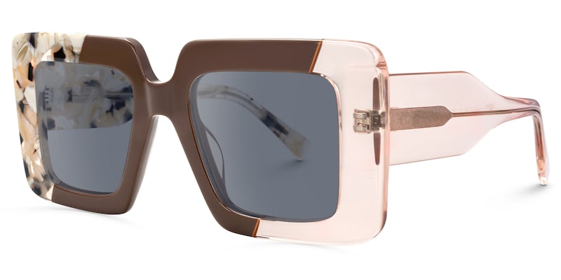Valora - Square Brown Sunglasses