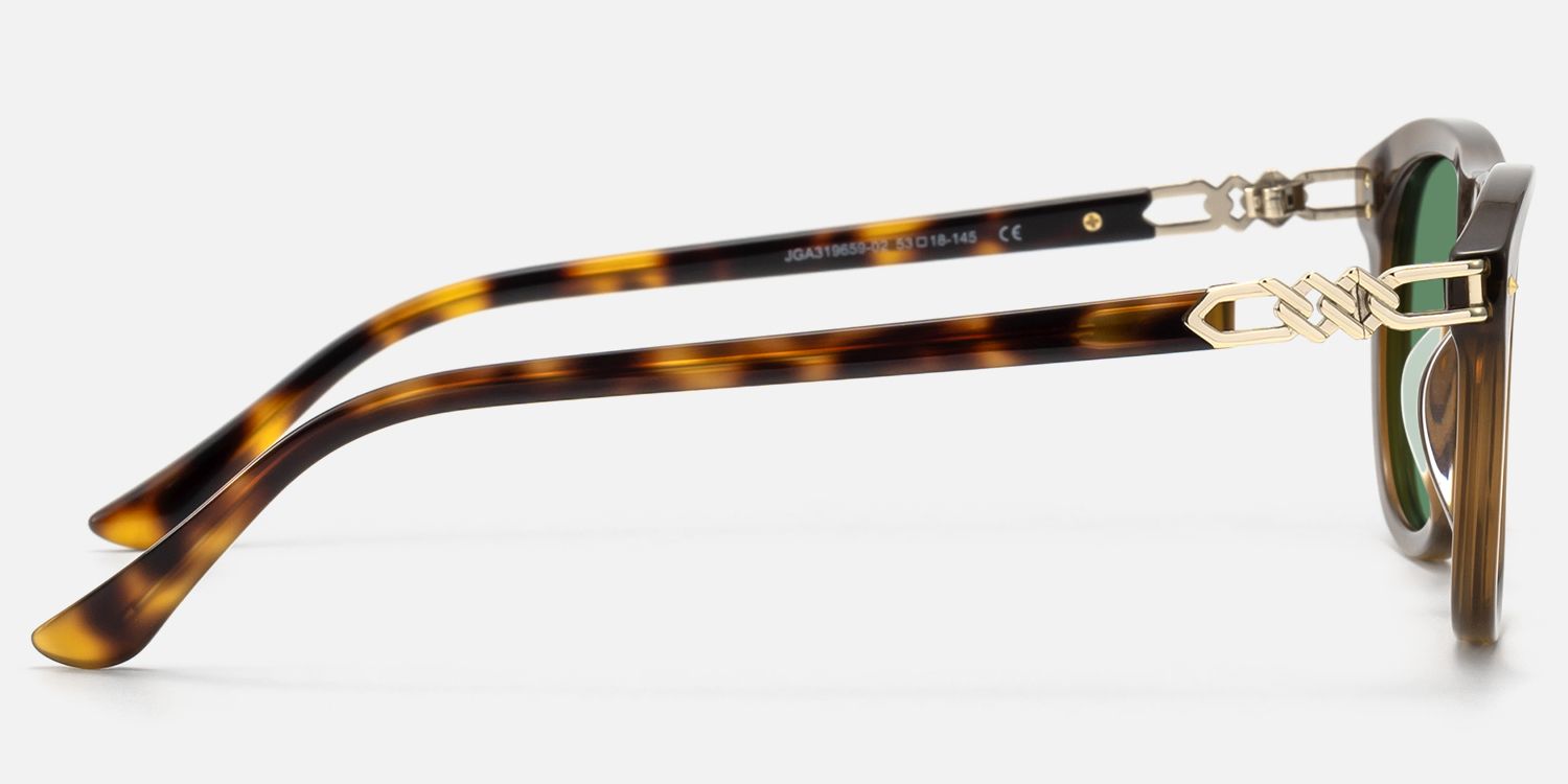 O'Keeffe - Clear Brown Aviator Sunglasses | Vooglam Side View