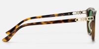 O'Keeffe - Clear Brown Aviator Sunglasses | Vooglam Side View