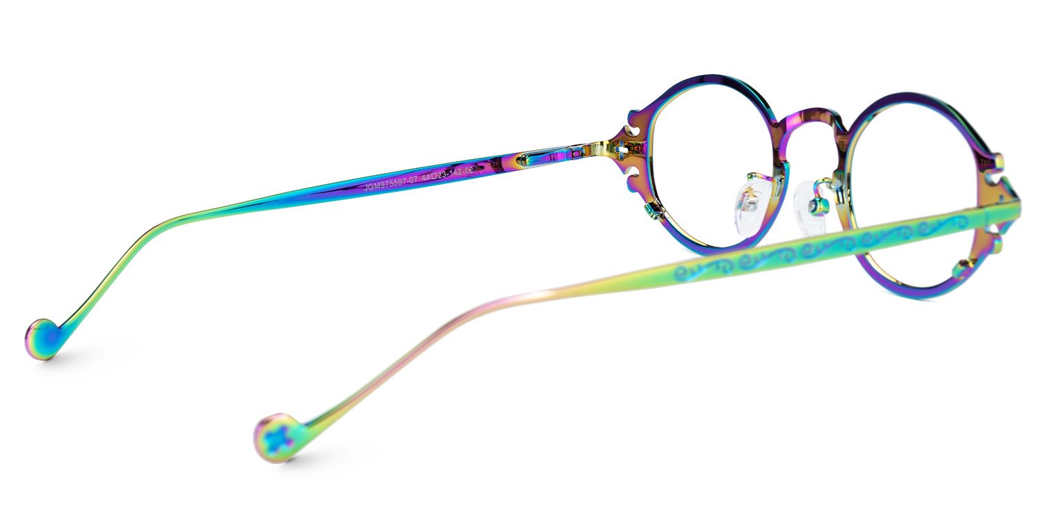 Callum - Oval Multicolor Eyeglasses | Vooglam Side View