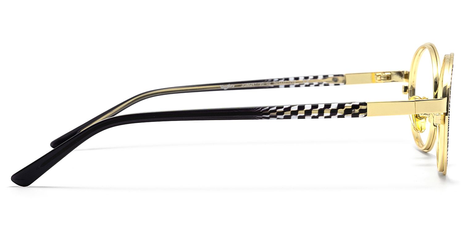 Vortex - Oval Two-tone Eyeglasses | Vooglam Side View
