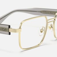 Ubuntu - Rectangle Gold Eyeglasses | Vooglam Design Details