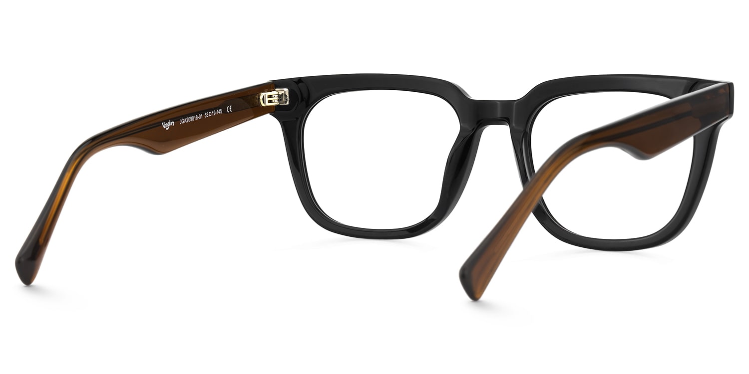 Vinyl - Square Black Eyeglasses